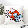 Fantasy Cartoon Colorful Animal Patterns Pillow Case Cotton Linen Fabric Square Zipper Pillowcase Home Decorative Living Room