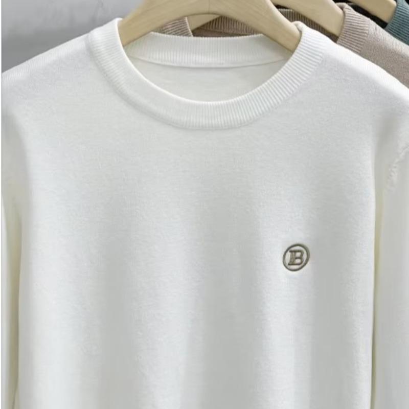 2023 Мужские легкие роскошные свитера осень/зима - европейская и американская мода, теплая повседневная одежда с круглым вырезом