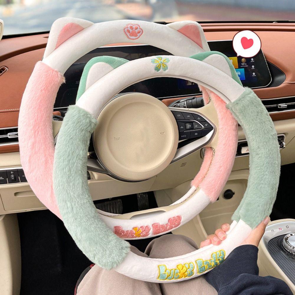 Cute Cat Steering Wheel Sleeve Steering Wheel Protector Cat Steering Wheel Cover Car Handle Cover