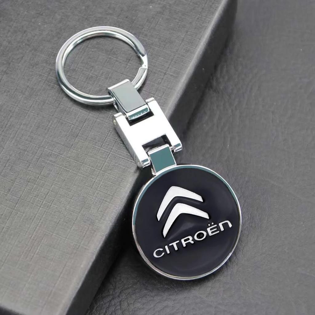 Zinc Alloy Key Ring Keychain Car Logo Accessories For Citroen C1 C2 C3 Vts C4 Saxo C4L C5 C6 C8 Xsara Picasso Berlingo Cactus
