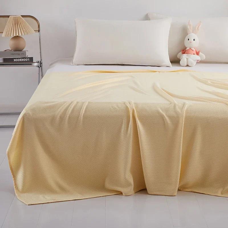 100% Bamboo Fiber Summer Blanket Pure Natural Plant Cooling Quilt Thin Air Condition Comforter Diamond Grid Lightweight Duvet