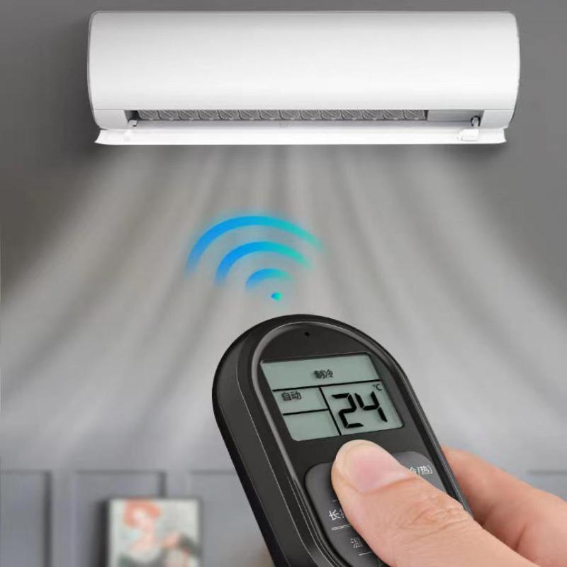 Universal AC Remote Control Mini Portable Glow Buttons LCD Display Suitable for Home Hotel Travel Use
