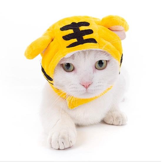 Котенок Мультяшный Животный Формы Мягкий Милый Кошачий Головной Убор Собака Перекрещенный Наряд Домашняя Шапка