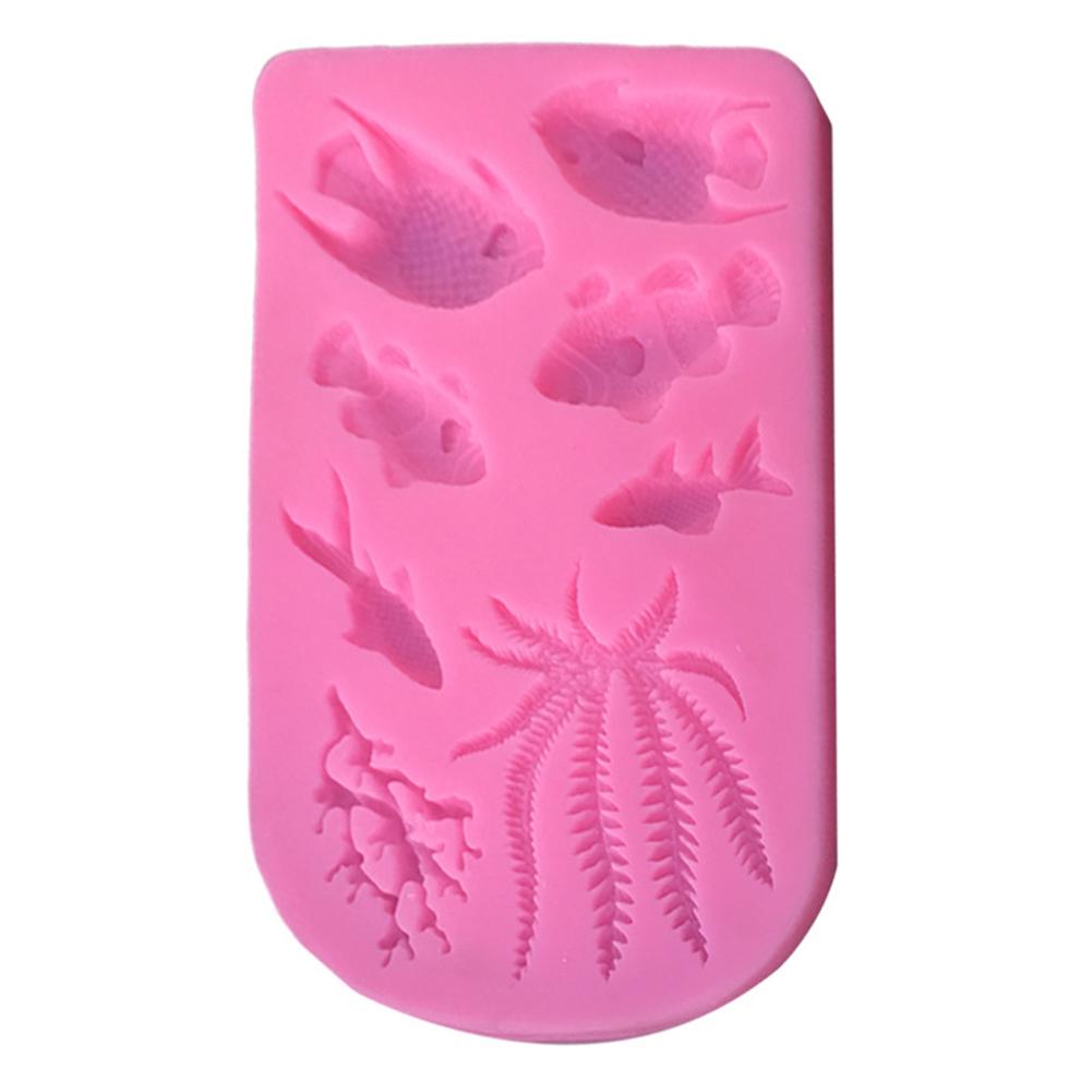 Ocean Fish Silicone Mold Fondant Cake Chocolate Decoration Sugarcraft DIY Mould