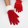 Short Wool Gloves Thicken Christmas Gloves New Santa Claus Gloves  Festive