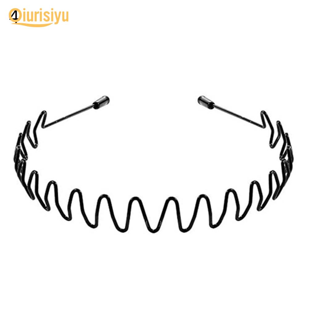 Мужская металлическая волнистая повязка на голову, заколки для волос, обруч для волос