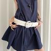Minimalist Women's Belt Black White Brown Dress Jeans Belt Retro Wide Waist Belt  Daily