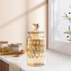 with Shape Lid Glass Sealed Jar Transparent Jam Jar Wine Bottle Grain Storage Bottle  Kitchen