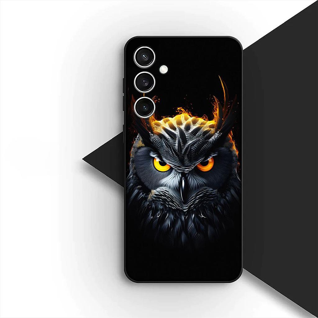 Protective Cover for Samsung Galaxy S24 S25 S23 FE Ultra Plus S7 Edge S25+ S23+ A56 5G Casing Phone Case Cartoon Owl Anime