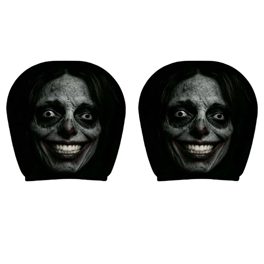 2Pcs Ghost Headrest Covers Halloween Accessories Neck Pillowcase Car Seat Headcover  All Seasons