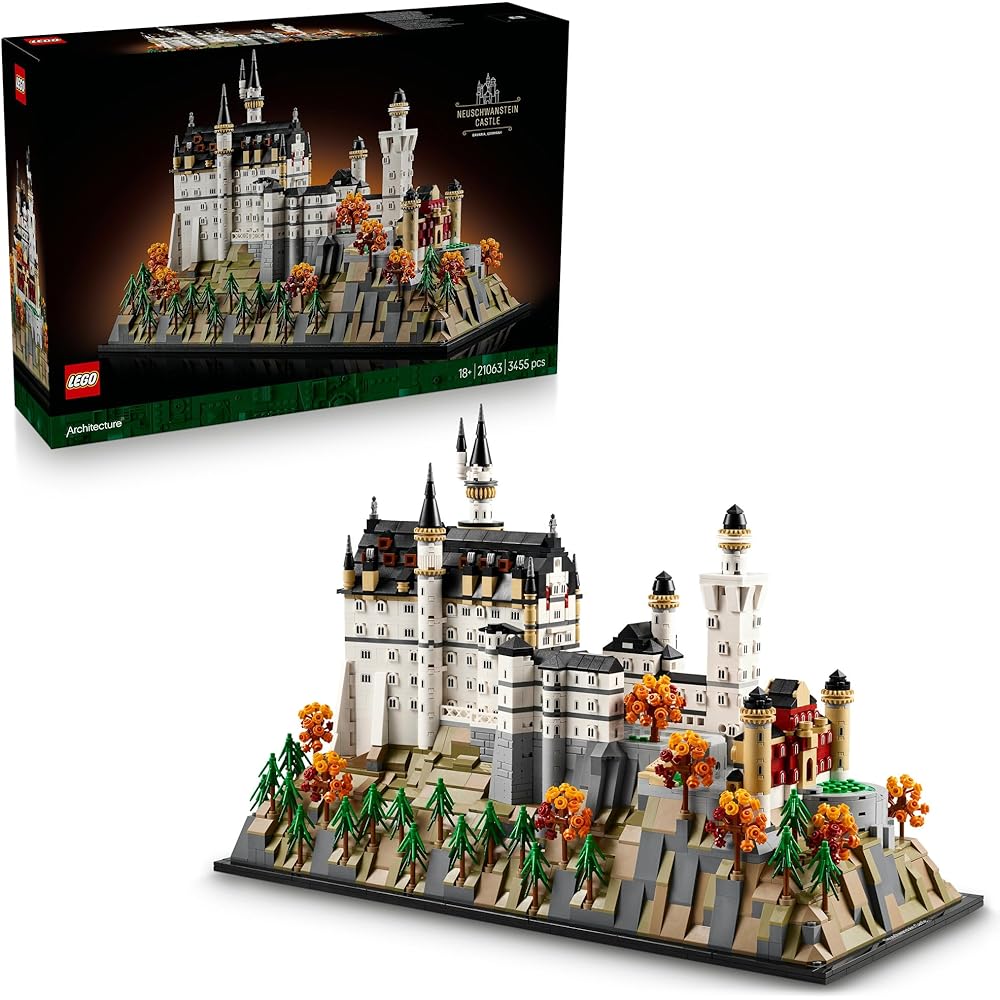 LEGO Architecture Neuschwanstein Castle Building Set Toy for Adults and Kids Decorative Figure 21063
