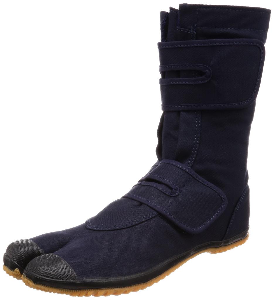 Work Gardening Tabi Split Velcro No Toe Size 25 [Nisshin Rubber] Shoes, Self-care Long, Toe, Closure, Cap, Men's, Navy,