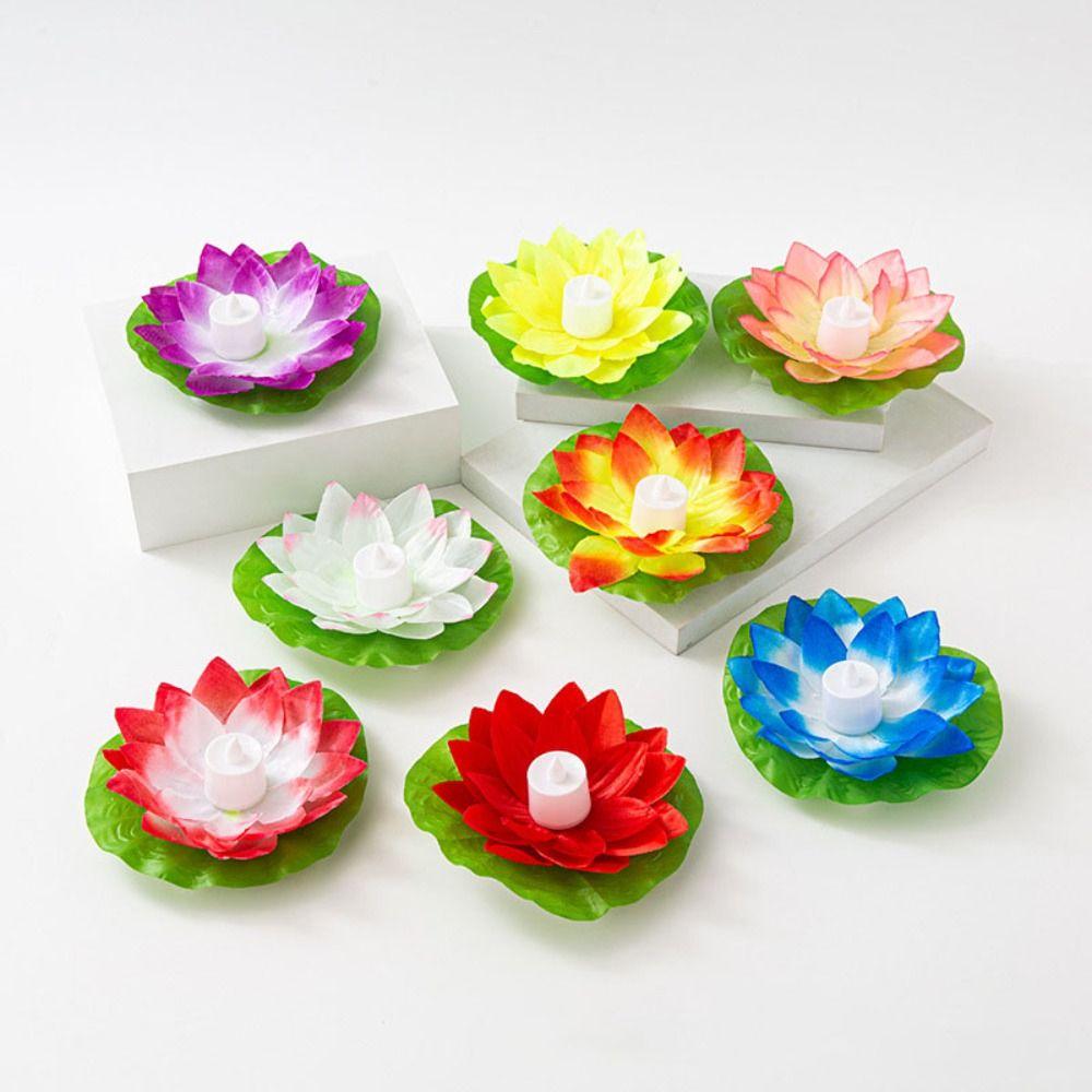 Плавающий Индукционный Искусственный Лотос Лампа Водонепроницаемый Лотос Ночник День Святого Валентина