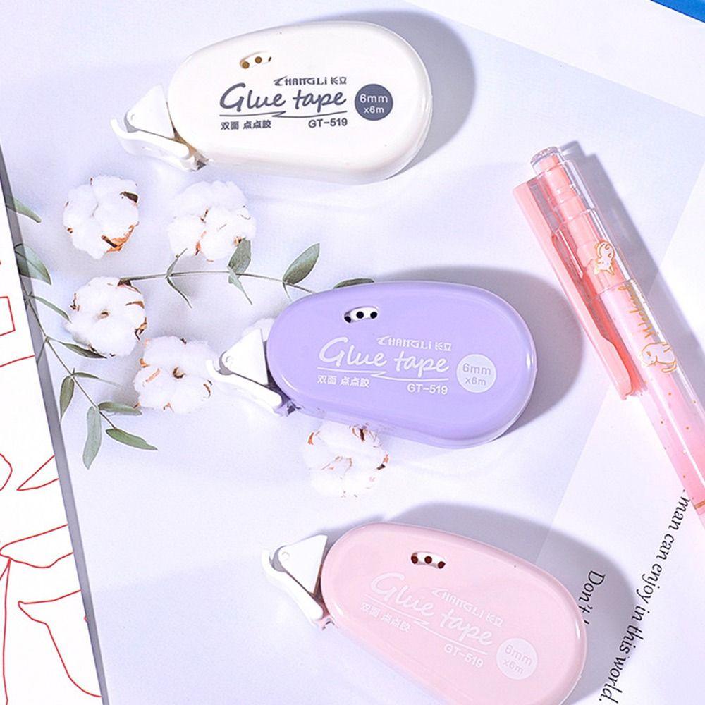Двусторонняя клейкая лента для студенческих занятий и экзаменов Канцелярский роликовый скотч Точечный скотч с клеем