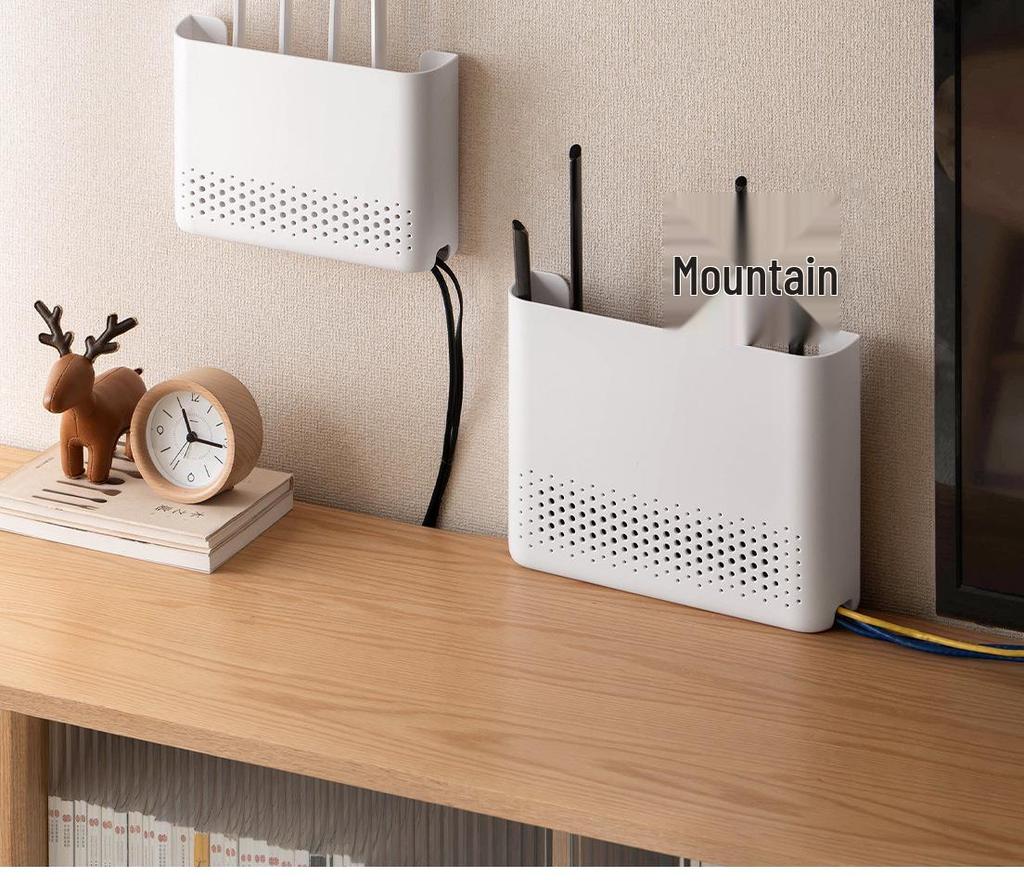 Настенная полка для хранения WiFi-роутера без сверления для гостиной