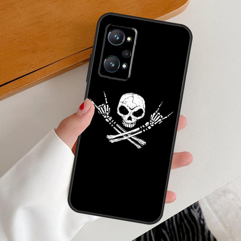 Skeleton Middle Finger For Realme C67 C55 C53 C51 C35 C33 C31 C30 C25s C21Y GT Neo 6 GT5 9 10 11 12 Pro Plus Case