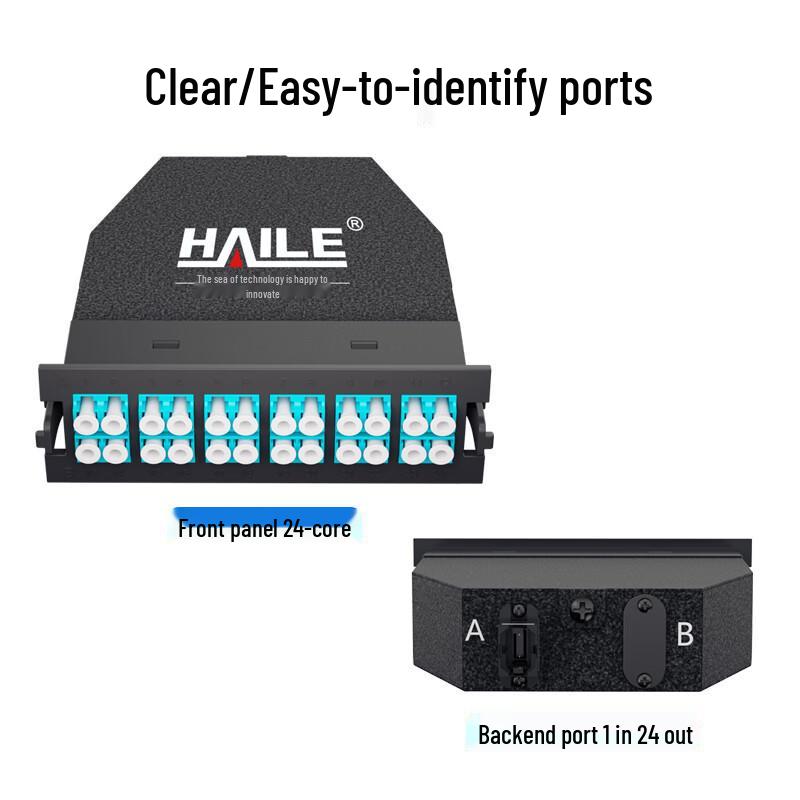 HAILE 24-жильный оптоволоконный модуль OM3 MPO на LC для многомодовых сетей 10G