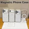 Прочный Магнитный Чехол Для iPhone 17 Pro Max Air 16 15 14 Plus 13 12 11 Magsafe Оригинальная Беспроводная Зарядка Прозрачный Корпус Телефона