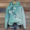 Дизайнерский женский вечерний стиль с цветочным принтом, осенне-зимний повседневный свободный женский свитшот, модная уличная одежда Y2K