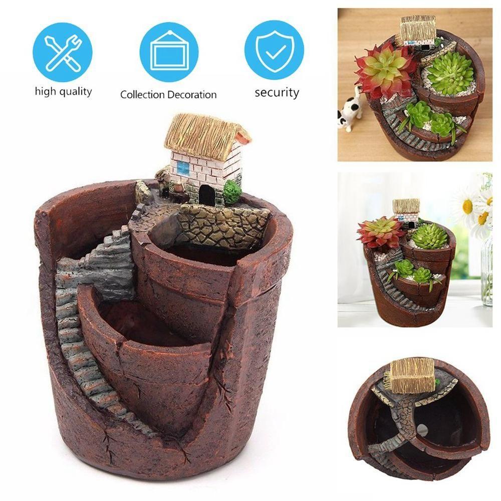 Bathromm Home Decor Flower Pots Green Plants Sky Garden Planter Bonsai Pot Succulent Flower Basket