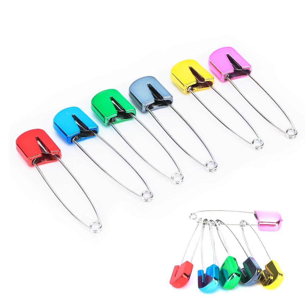 100pcs Assorted Color Safety Pins Stainless Steel Cloth Diaper Pins Diaper Pins For Tag Fastening