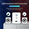 Динамики для настольного компьютера — звуковая панель Bluetooth, питание от USB, дополнительный разъем 3,5 мм, идеально подходит для настольного монитора, ПК, ноутбуков