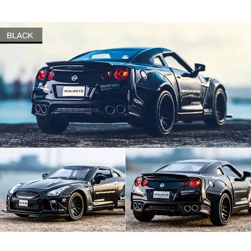 1/32 NISSAN GTR гоночный автомобиль литые модели и игрушечные транспортные средства игрушечные машинки бесплатная доставка детские игрушки для детей подарки мальчик игрушка