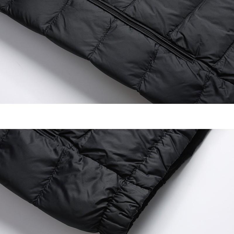 Мужская модная легкая пуховая куртка с коротким капюшоном, теплое, теплое, однотонное, для пары, пальто