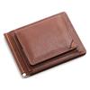 Кожаный зажим для денег Craftsman Dualline из натуральной кожи Tochigi, кошелек для монет, ножницы для купюр DU008 BR для мужчин (Кафе Браун)