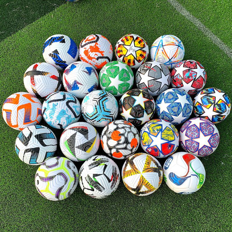 Premier League Size 5 Thickened Match Ball - Suitable for Champions League & World Cup, Machine-Sewn Football