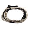 serefina Wax Wrap Bracelet Bracelet with art and modern flair srb7270 [Serefina] Silver/Black