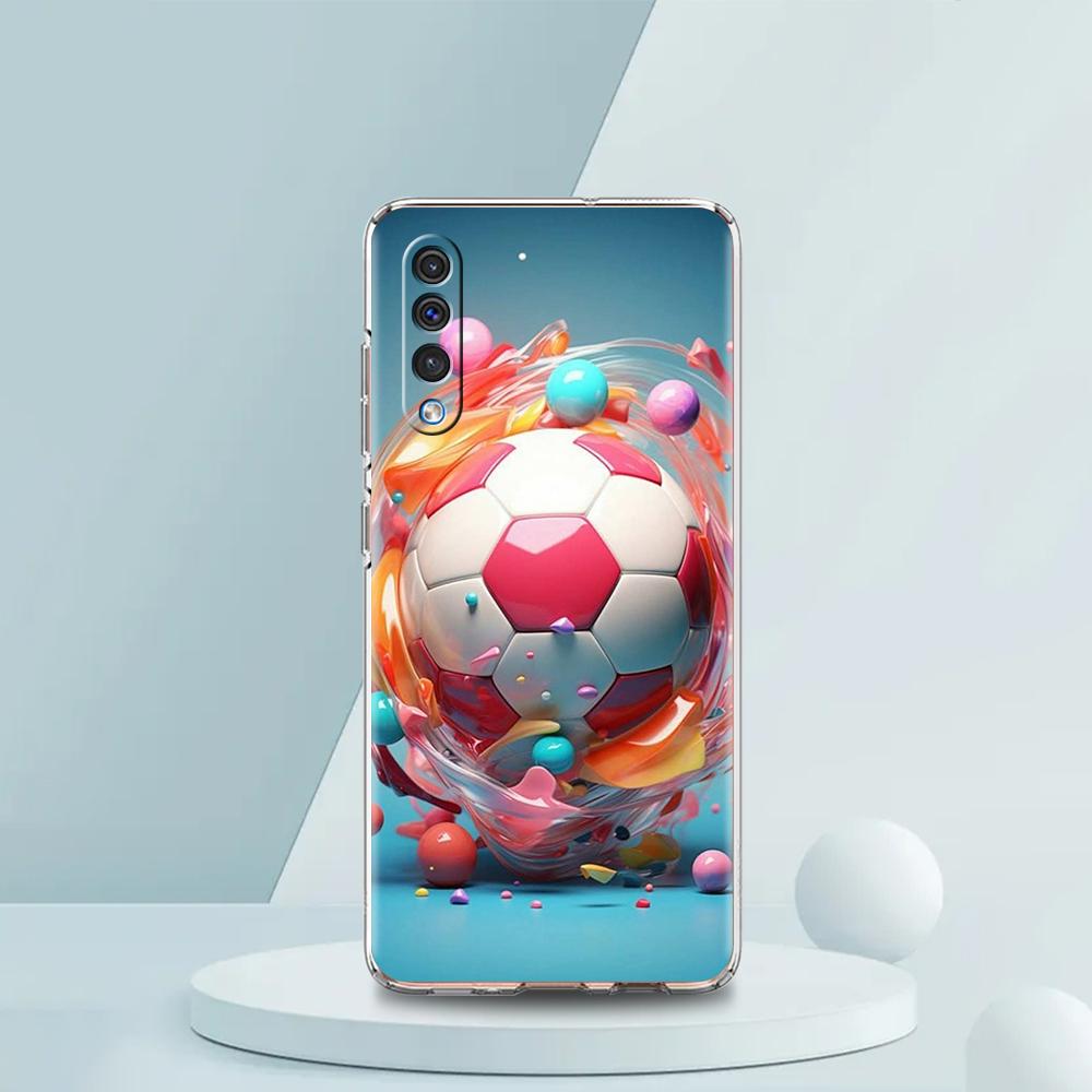 Прозрачный чехол для телефона для Samsung Galaxy A16 A14 A12 A22 A24 A42 A06 A20 A30 A40 Мягкая TPU крышка с рисунком Футбол Футбол Футбол