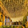 LED Waterproof Starry Sky Icicle Curtain Lights for Outdoor Festival Decorations