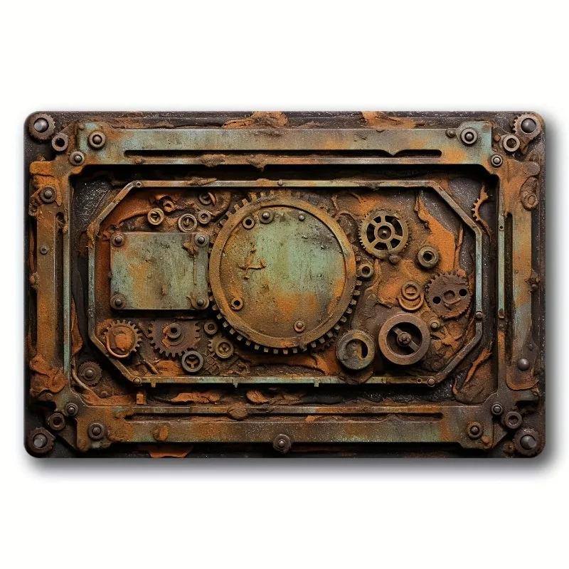 Metal Aluminum Sign Poster House Gate Bathroom Wall Plaque Decoration Retro Shabby Plate Embossed Style Craft Tinplate Painting