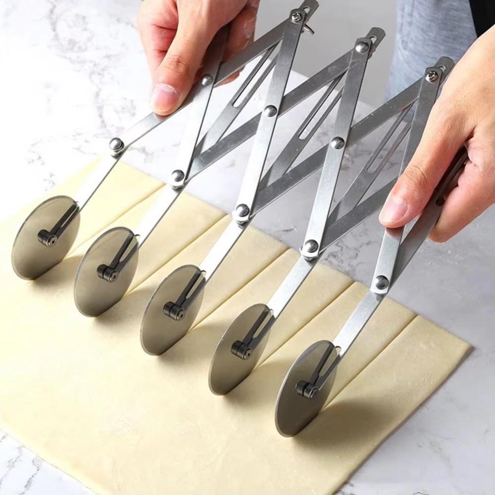 Stainless Steel Dough Divider Cutter Adjustable Width Pizza Pastry Peeler  Restaurant