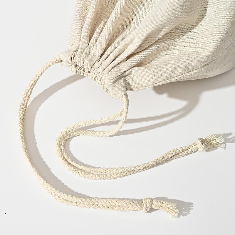 Льняной мешок для хлеба Многоразовый мешок для багета Хлопковый мешок для хранения со шнурком Буханка Домашний хлеб Свежий Экологичный Для хранения багета