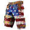 Мужские рабочие шорты с принтом Дня независимости и несколькими карманами