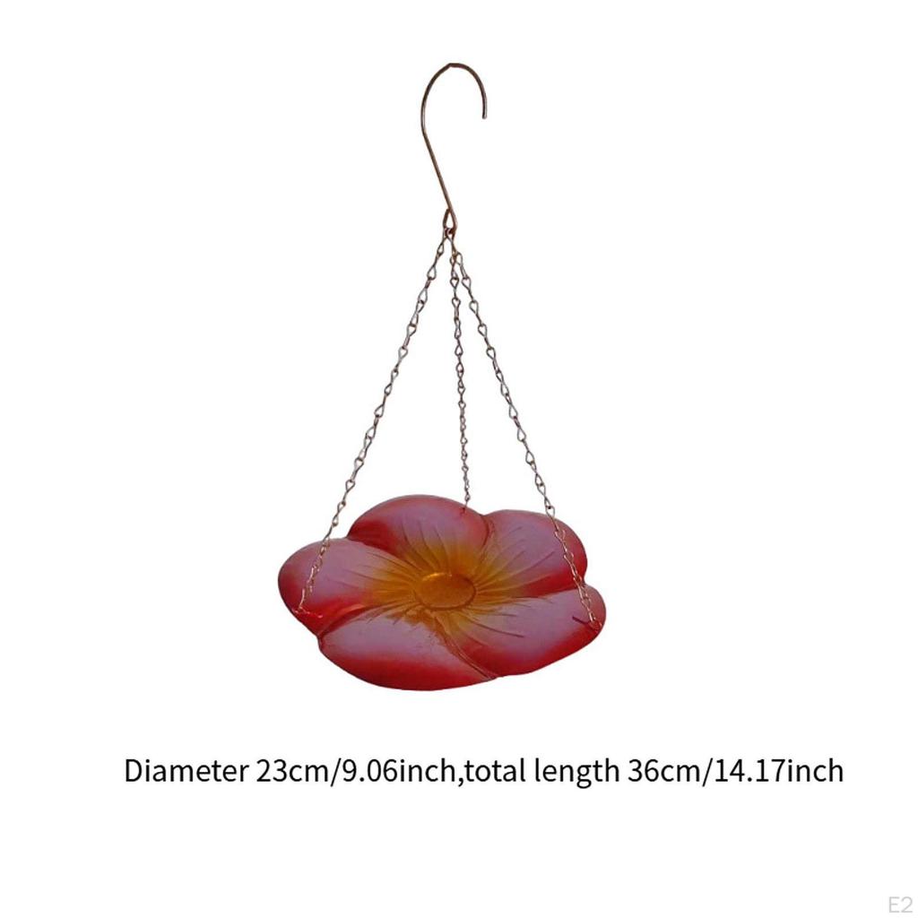 Bird Bath with Hook, Hanging Birdbath, Feeding Tray for Yard, Outdoor, Backyard