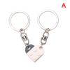 2Pcs Love Heart Brick Keychain For Couples Friendship Birthday Jewelry Gift