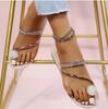 Comfortable Women's Shoes Big Size Sandals Slippers Female Summer Beach Sandals Rhinestone Flat Bottom Popular Slippers