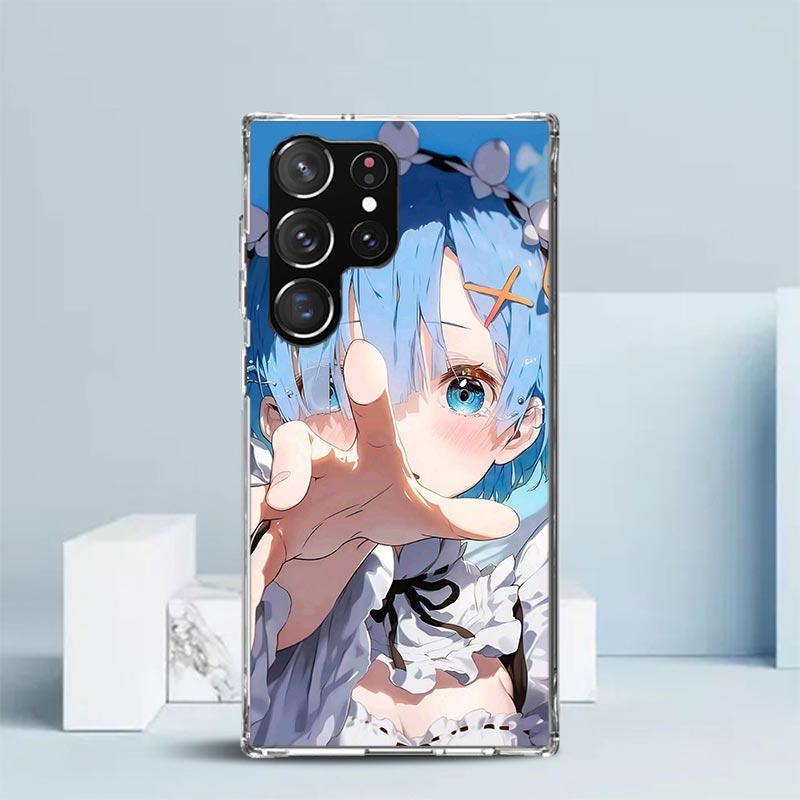 R-Rem Re Zero Аниме Мягкий чехол для Samsung Galaxy S25 Edge S26 S24 S23 Ultra Чехол для телефона S22 S21 Plus S20 FE Печатный узор Корпус