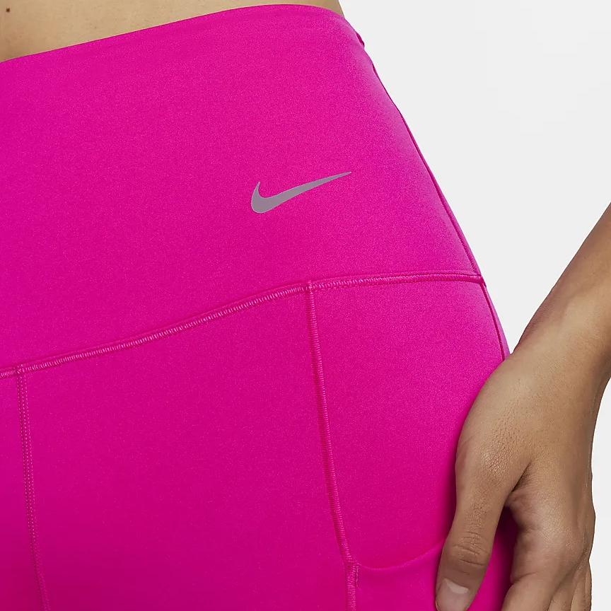Nike Go Unleashed Series Solid High-Waisted Slim Fit Casual Short Sports Брюки женские брюки Raspberry-Red FB8849-624