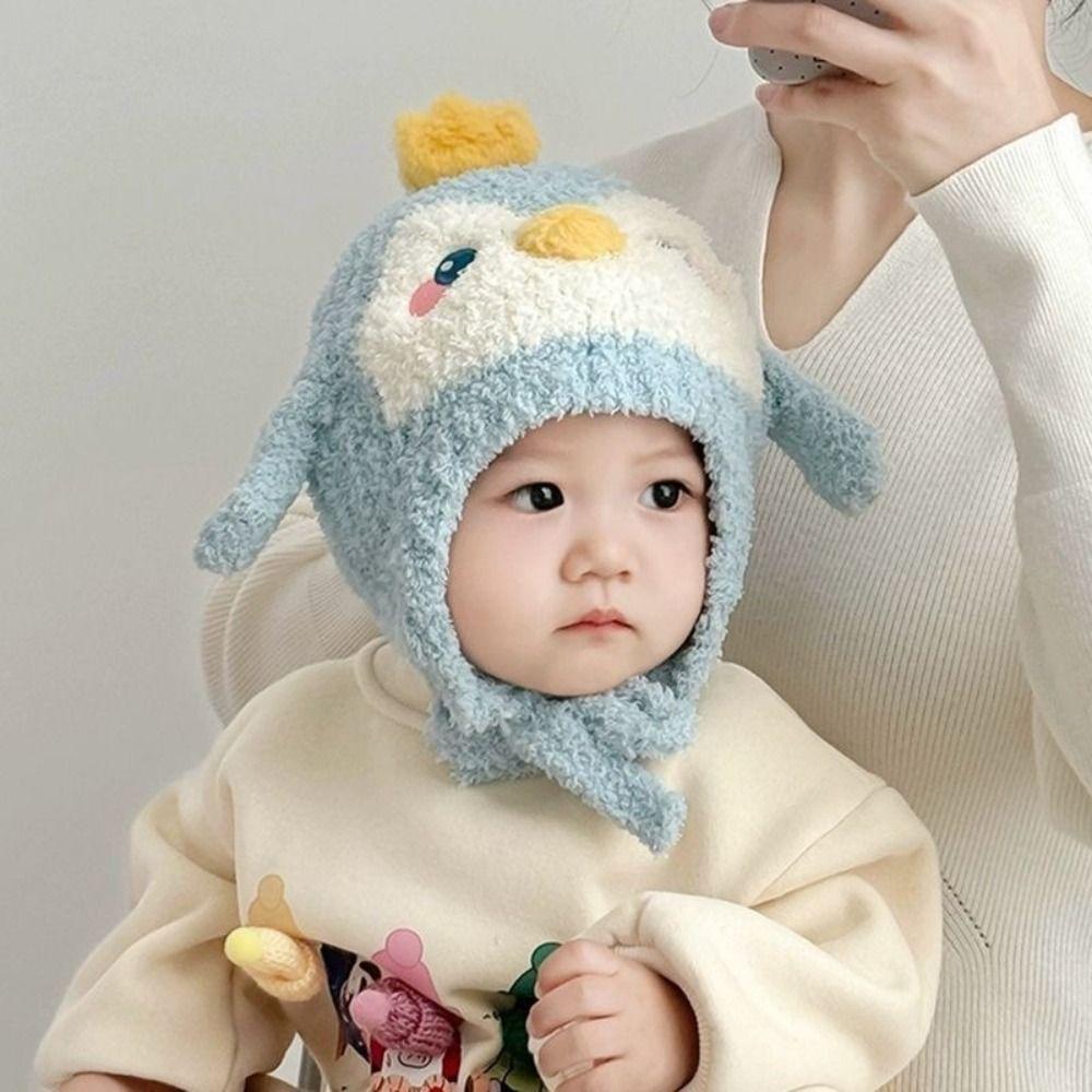 Ear Protection Baby Knitted Hat Cartoon Toddler Warm Hat Infant Winter Cap Outdoor Walking