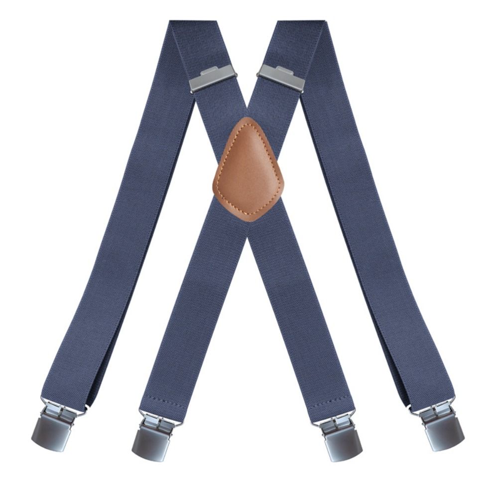 Heavy Duty Men's Suspenders 3.5cm Wide Trouser Straps Belt Elastic Trouser Braces Wedding Party