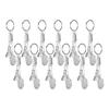 12pcs Fashionable Design Badminton Keychain Charm Mini Size Metal Keyrings  Gift Giving