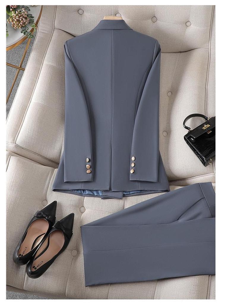 Комплект женского профессионального костюма: Элегантный весенне-осенний наряд для собеседований в колледже и униформа менеджера отеля.