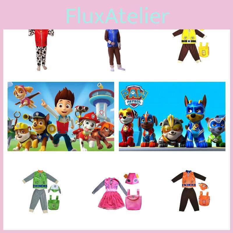 Children Paw Patrol Cosplay Custume Set Halloween Party Props Hat Backpack Gift