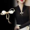 Bow Brooch A Must-have for Women's Neckline Reduction Pin for Fixing Clothes Collar Pin and Anti-glare Buckle