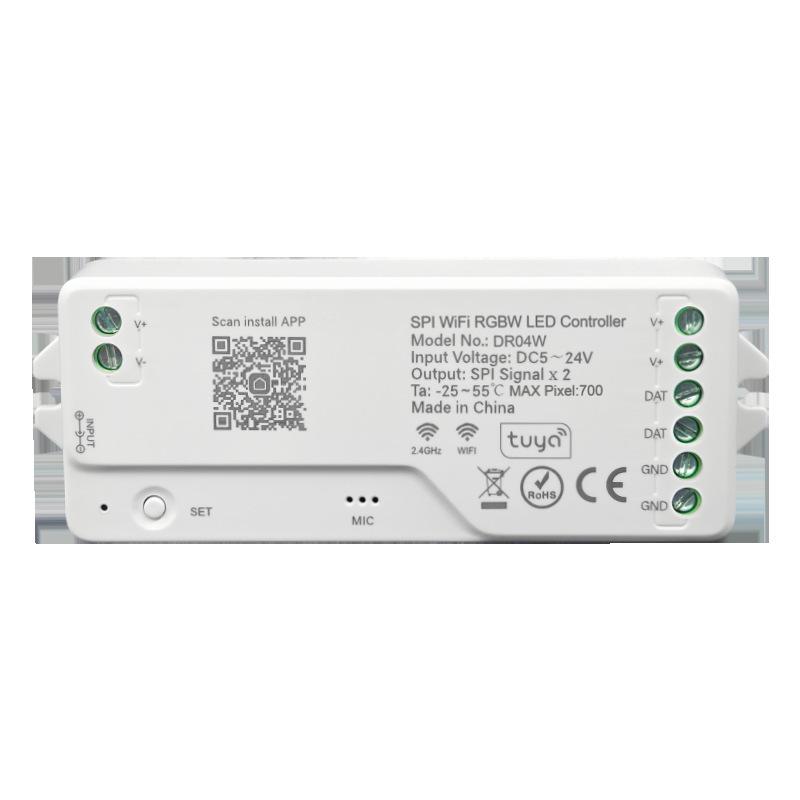 SPI Graffiti WiFi+Bluetooth Двухрежимный контроллер светодиодной ленты со светодиодной подсветкой и 2,4G пультом (DR04W)