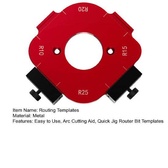 1/2 шт. Шаблоны для фрезерования угловых радиусов R10 R15 R20 R25 R30 R35 R40 R50 из алюминиевого сплава, быстросъемные шаблоны для фрезерных фрез со съемным зажимом